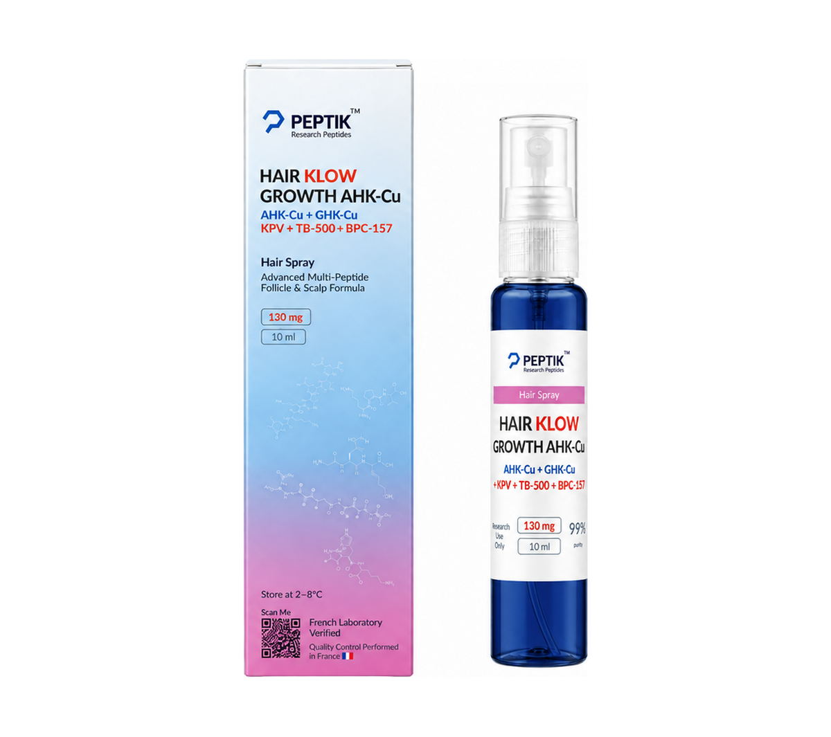 HAIR KLOW GROWTH 3-Month Cycle: 3 Boxes (6 Sprays), each box contains two spray bottles